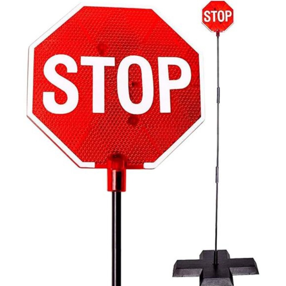 LED Stop Sign Parking Assistant for Garage with Flashing Signal